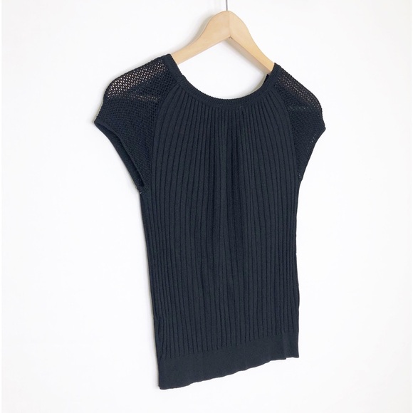 Prada Black ribbed mesh top - Picture 10 of 11